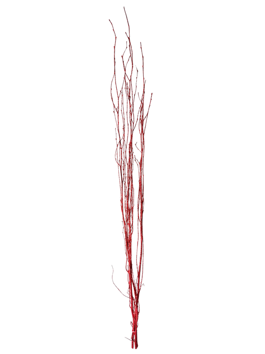 Sparkle Birch Branch 3-4' Red
