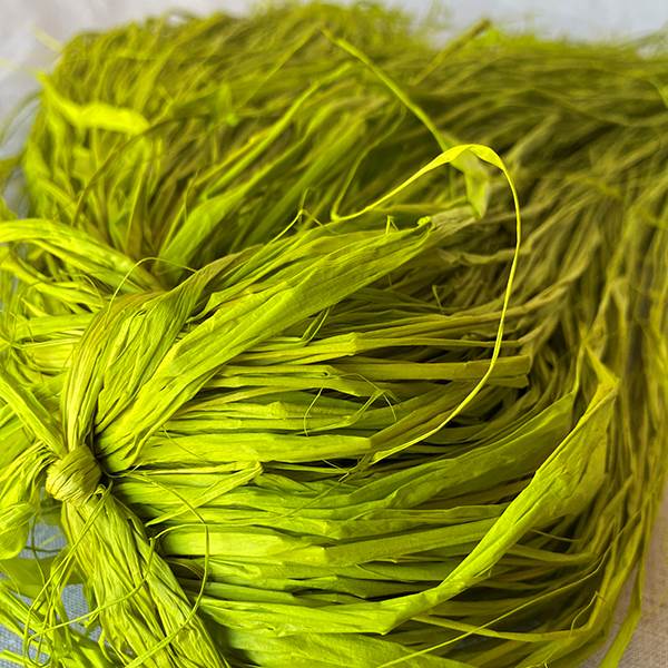Trimmed Raffia Chartreuse 36"