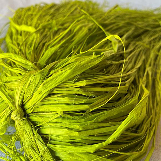 Trimmed Raffia Chartreuse 36"