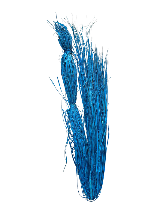 Raffia Ribbon 55" Blue 8-oz