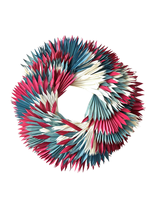 Sun Palm Wreath USA 24"