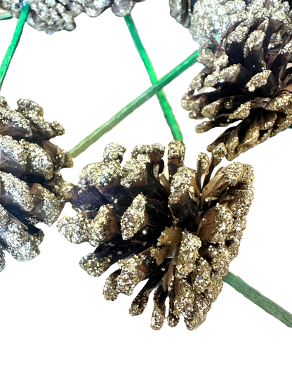 Medium Cone/6" Pick Gold Glitter Tip